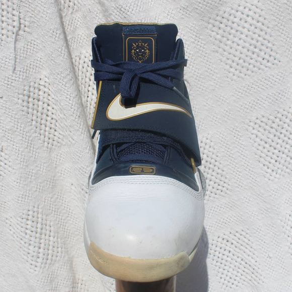 Nike Lebron Zoom Soldier Dunkman Navy Blue White Size 10.5 - Picture 5 of 10